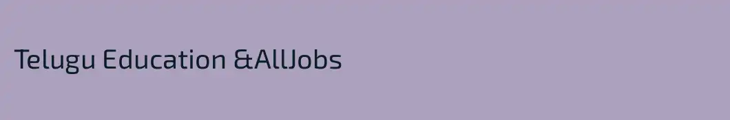 Telugu Education &AllJobs